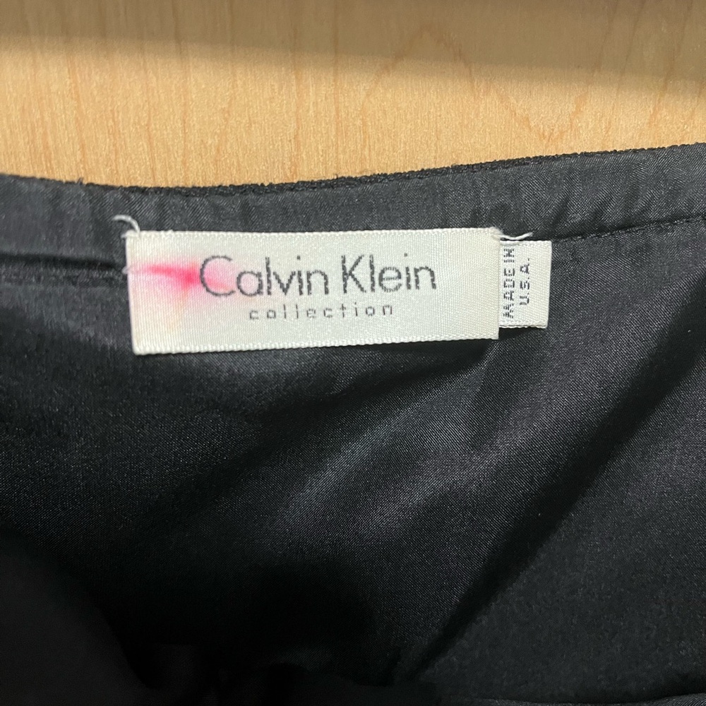 Calvin Klein Collection Black Pleated Lined Silk Strapless Dress - Picture 3 of 5
